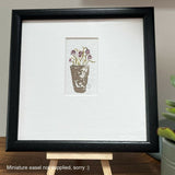 Fritillary Pot - Original Framed Miniature Botanical Ink Painting
