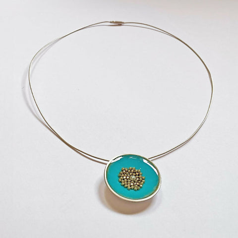 The Sky, Sea and Sand - Enamelled Dome Pendant 2 3