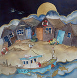 Waiting For The Day To Begin, Southwold Harbour - Giclee Print