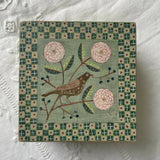 Bird And Flower Hand Painted Wooden Box