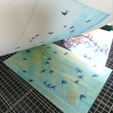 A Drift of Swifts - Collagraph Print