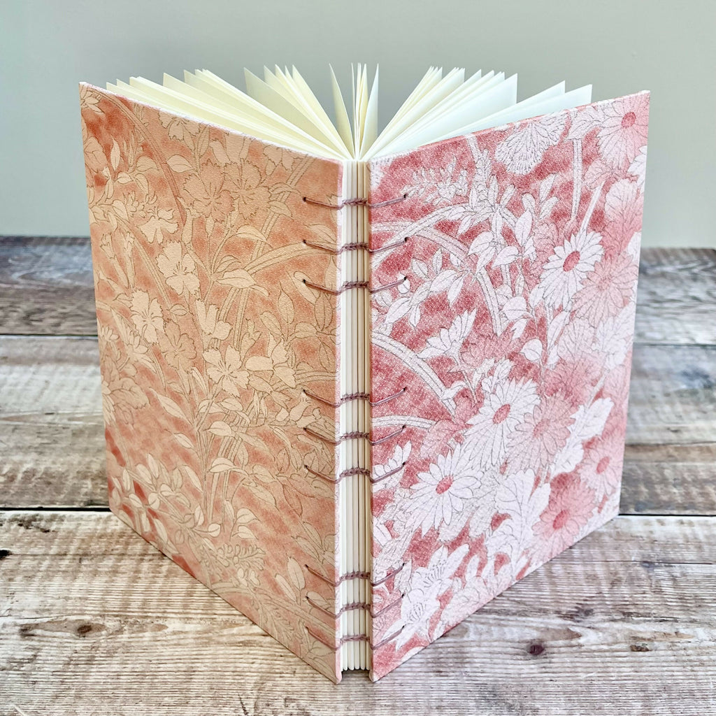 Pink Floral Kimono Silk - Journal