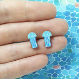 Blue Jellyfish Earrings