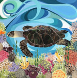 Turtle and Coral - Print