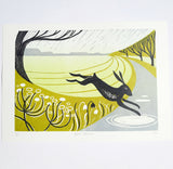 April Showers - Original Lino Print