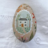 Little House - Hand Painted Wooden Egg
