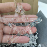 Clear Fused Glass Star Christmas Decoration