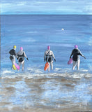 Girls To The Buoy - Original Painting - Acrylic on Board