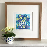 Primrose Cup - Linocut Print