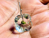 Vintage Czech Crystal Glass Button Earrings