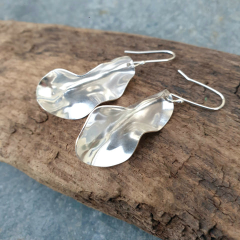 Silver Dangly Statement Earrings - Smaller Version