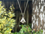 Silver Petal Necklace by Curious Magpie Jewellery