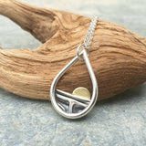 Teardrop Silver Coastal Pendant