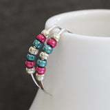 Metalic Seed Bead Threader Earrings