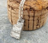 Sterling Silver Cast Driftwood Pendant - Hallmarked