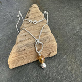 Citrine and Recycled Silver Pendant