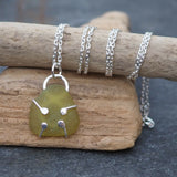 The Hug - Sterling Silver Sea Glass Pendant Necklace