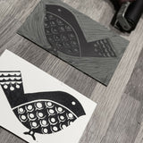 14” Handquilted Laptop or Sketchbook Case | Yellow Bird Design | British Made