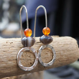 Silver hoop earrings