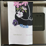 Cat Among the Flowers - Tea Towel
