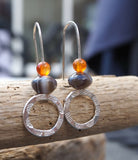 Silver hoop earrings