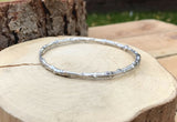 Chunky Silver Twig Bangle by Curious Magpie (1)