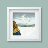 Swans In Winter - Giclee Print