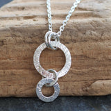 Double Ring Pendant Necklace