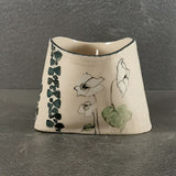 Magic Garden Purse Vase - handmade ceramic