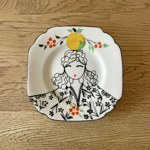 Illustrated Vintage Plate - NAOMI