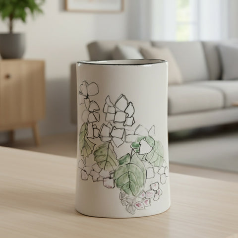 Leaves & Petals Vase - Handmade Ceramic