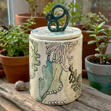 Fruitfulness - lidded pot - handmade ceramic