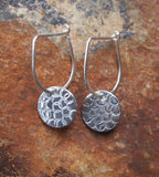 Silver Disc Earrings