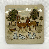 Tile Coaster -Donkey and Rabbit