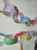Marbled Paper Chains - For Birthdays, Easter, Christmas, and all Celebrations
