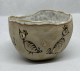 Handmade Stoneware Ceramic Pinch Pot - Birds