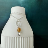 Citrine and Recycled Silver Pendant