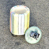 Rainbow Keepsake Pot- handmade ceramic
