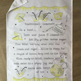 Lemonade Recipe Tea Towel