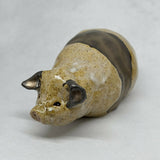 Friendly Stoneware Pig - Handmade Ceramic