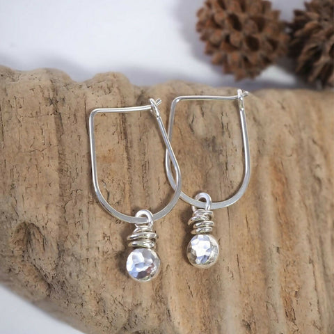 Pebble Drop - Silver Earrings