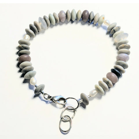 Gemstone and Pearl Bracelet