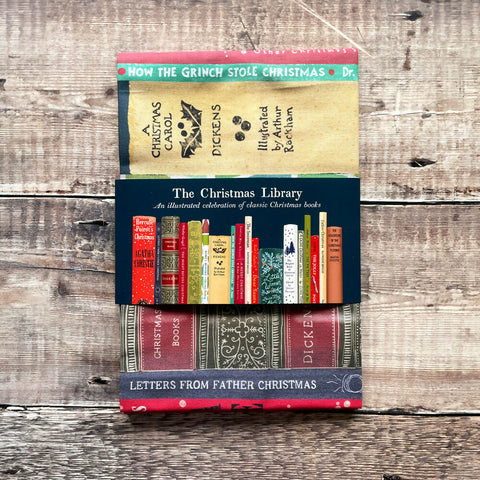 The Christmas Library Tea Towel