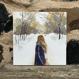 The Wood In Winter - Original Painting On Wood