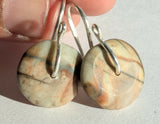 Picasso Jasper Rondelle Gemstone Earrings
