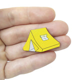 Yellow Tent Pin Badge