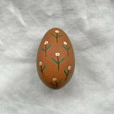 White Flower - Wooden Egg