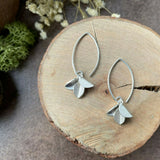 Handmade Silver Petal Drop Earrings