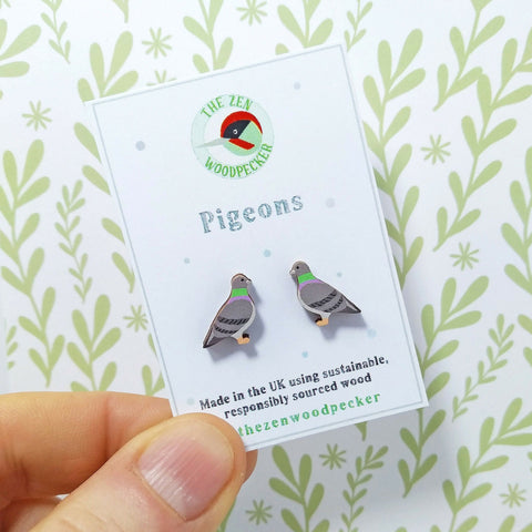 Pigeon Earrings