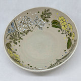 Hand Illustrated Spring Flower Bowl - Handmade in Devon - Stoneware Ceramics